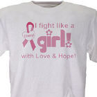 I Fight Like A Girl - Breast Cancer Awareness Personalized T-shirt